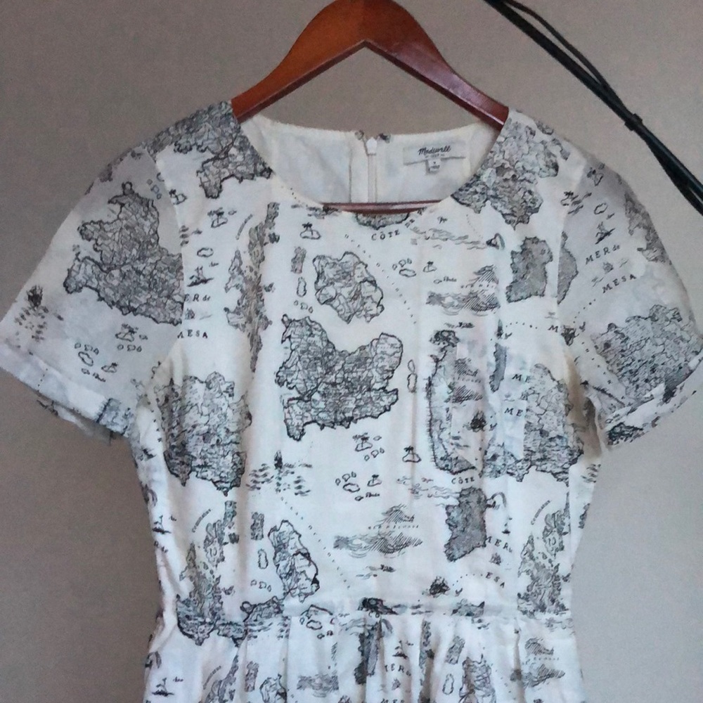 Madewell mapview white cotton dress size 2 - Picture 4 of 4